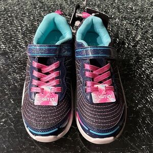 Kids Light-Up Sneakers with Pink and Blue Accents